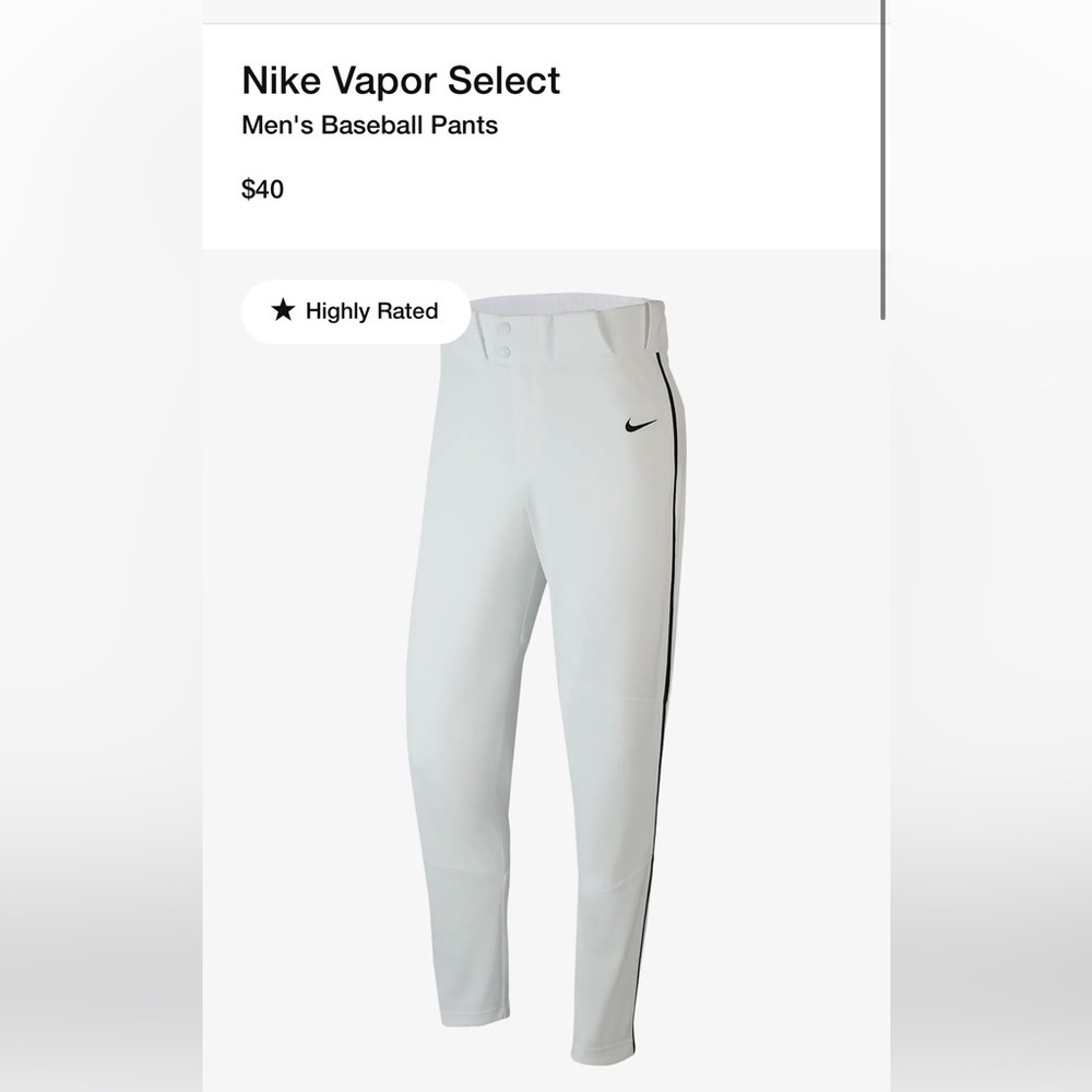 Nike Vapor Select
Men's Baseball Pants
